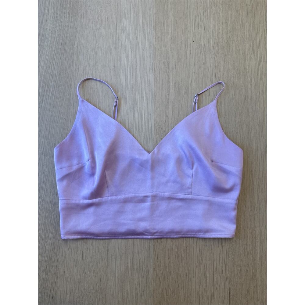 Abercrombie & Fitch Satin Crop Smocked Back Tank Size Medium A1469